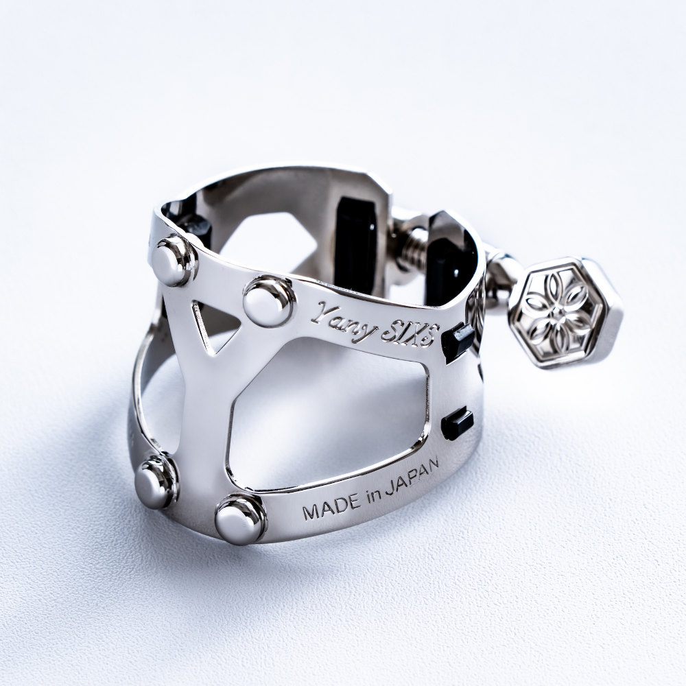 YANAGISAWA ヤナギサワ Yany SIXS Silver Platinum Plate ヤニーシクス アルトサックス Ｂ♭クラリネット兼用 リガチャー キャップセット 詳細画像
