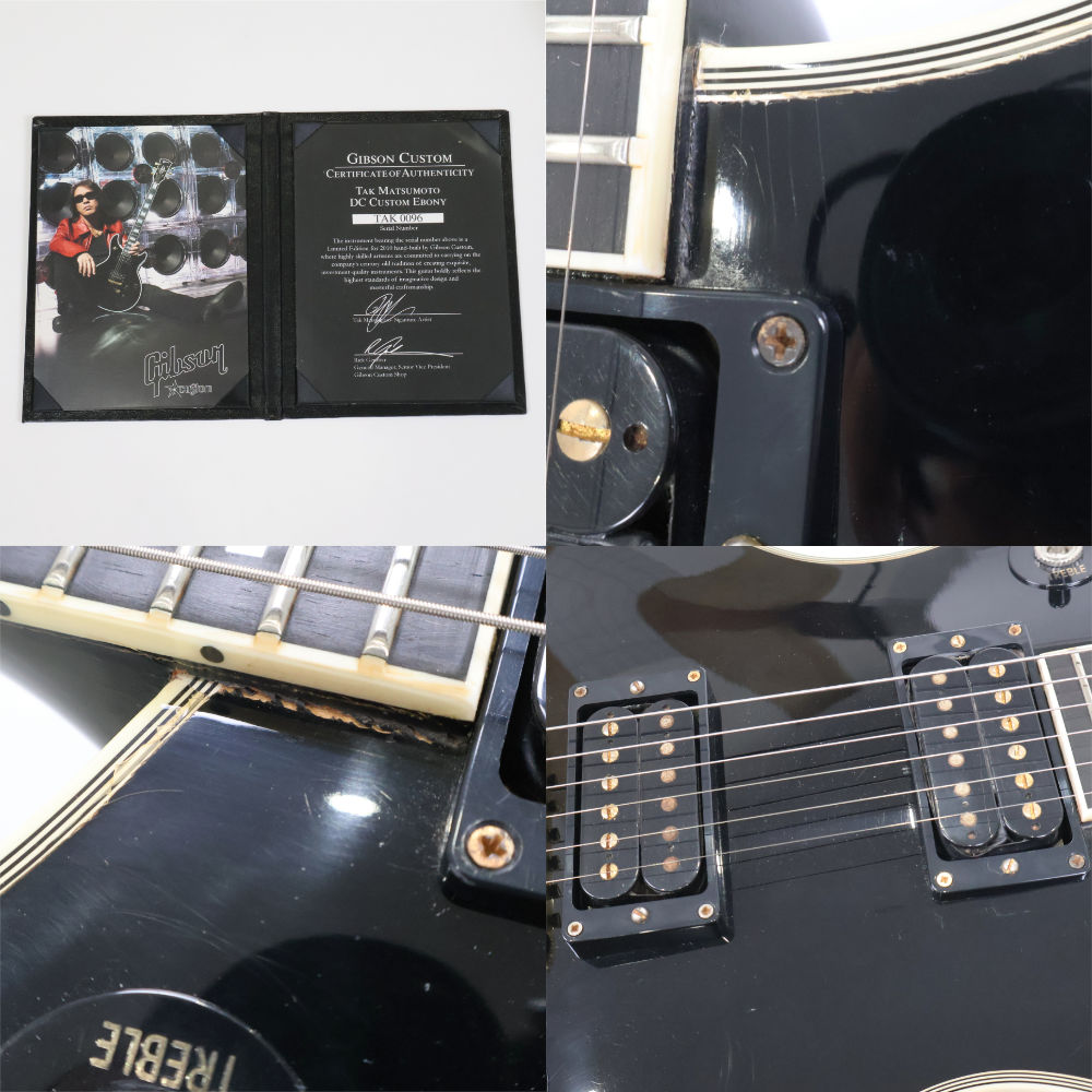【中古】 エレキギター Gibson Custom Shop TAK MATSUMOTO DC CUSTOM EBONY 2010年製 Ebony FingerBoard 3.48kg 松本孝弘氏モデル エボニー指板仕様 ギブソン 詳細画像