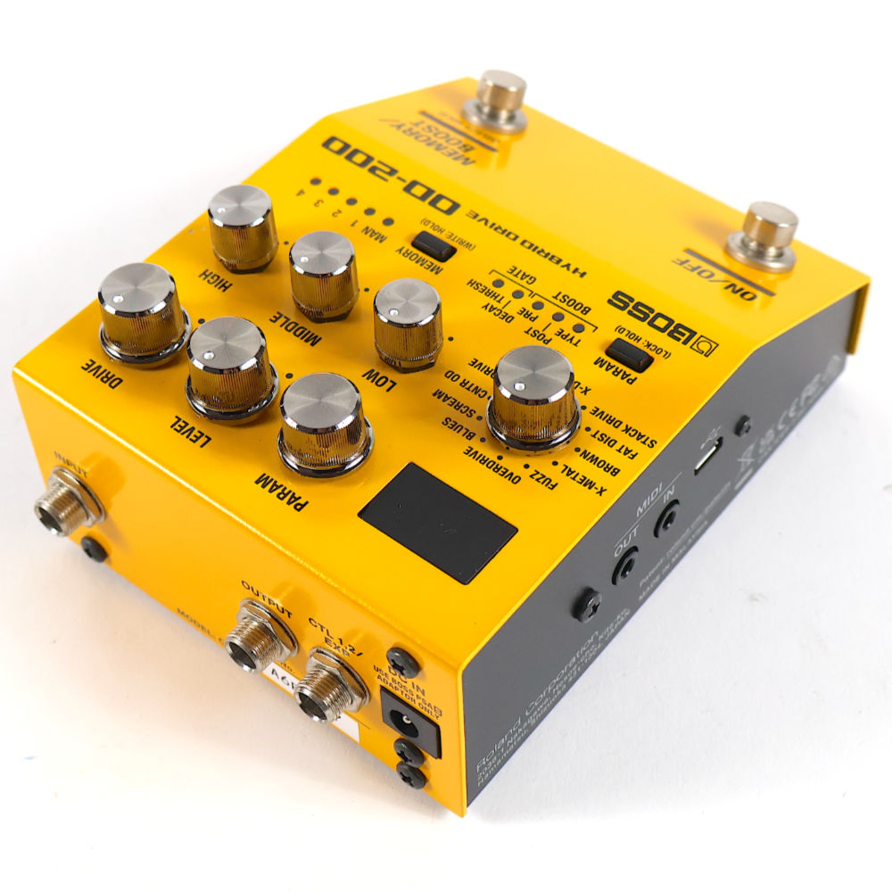 【中古】 オーバードライブ エフェクター BOSS OD-200 Hybrid Drive ギターエフェクター 左サイド