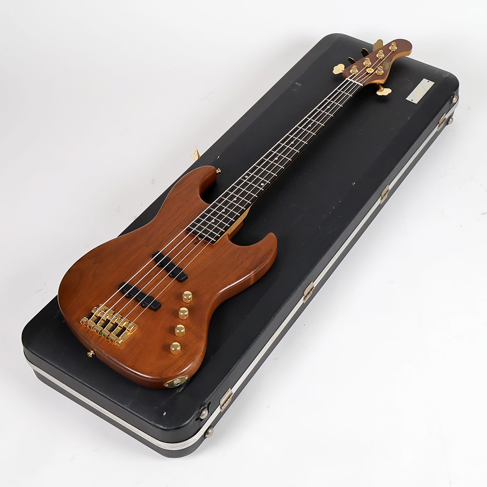 【中古】 エレキベース MOON JJ-5-230B WN/E GO Walnut Natural オイルフィニッシュ Bartolini XTCTプリアンプ搭載 ムーン