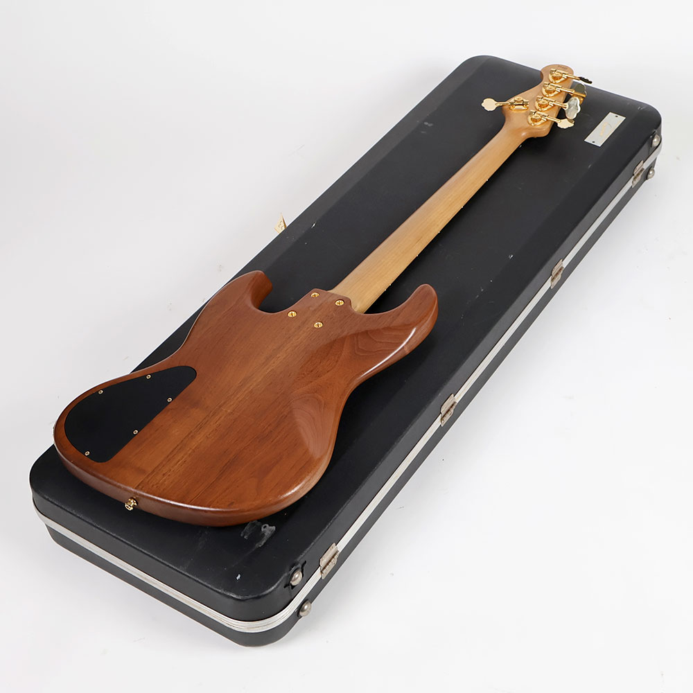 【中古】 エレキベース MOON JJ-5-230B WN/E GO Walnut Natural オイルフィニッシュ Bartolini XTCTプリアンプ搭載 ムーン 背面