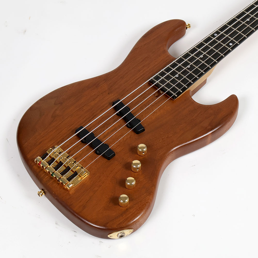 【中古】 エレキベース MOON JJ-5-230B WN/E GO Walnut Natural オイルフィニッシュ Bartolini XTCTプリアンプ搭載 ムーン ボディ