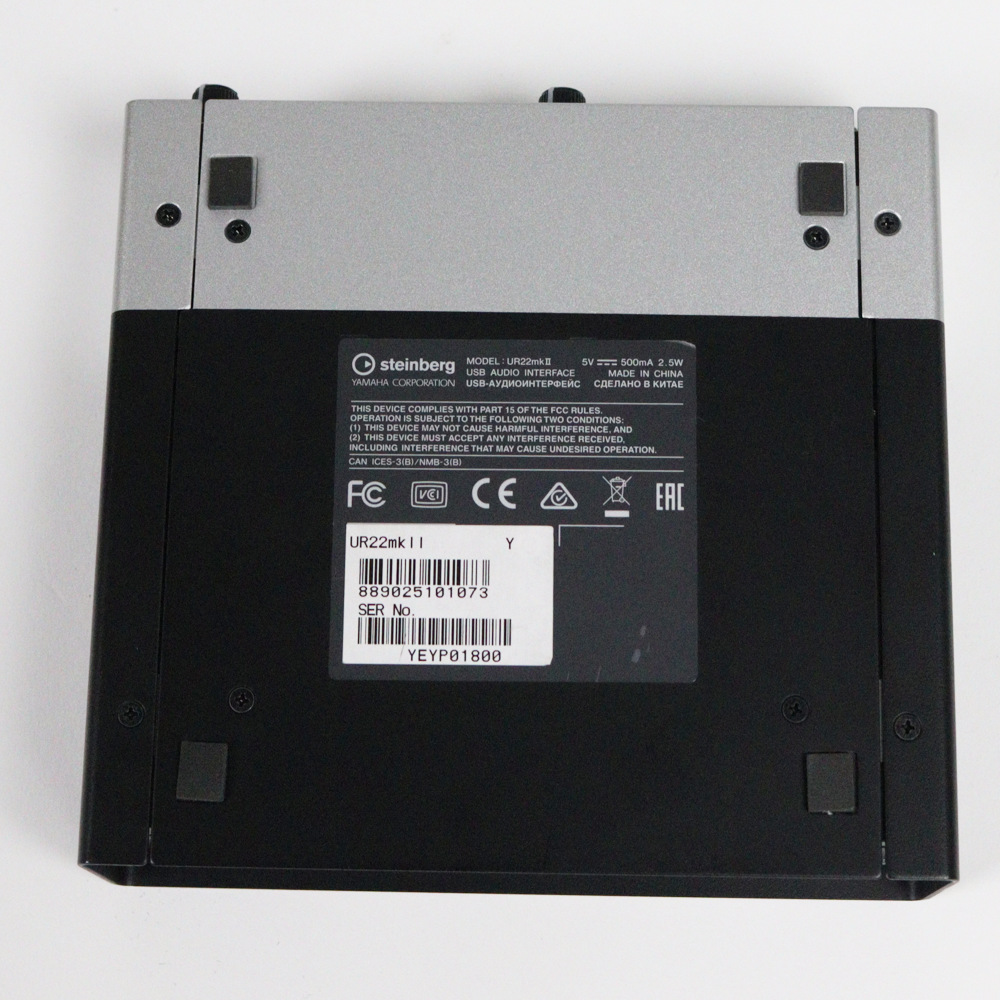 【中古】 オーディオインターフェイス Steinberg UR22mkII スタインバーグ USBオーディオインターフェース UR22 mk2 裏面