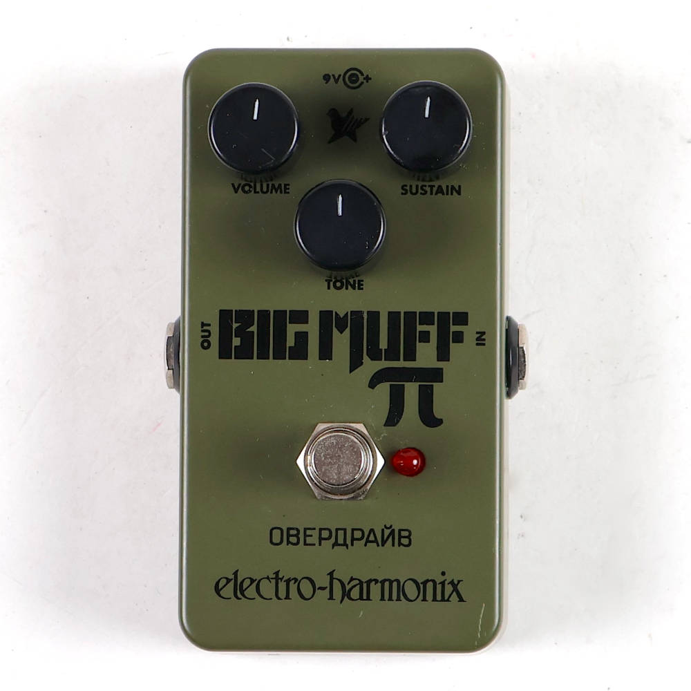 【中古】 ファズ ディストーション ELECTRO-HARMONIX Green Russian Big Muff ビッグマフ ギターエフェクター 正面