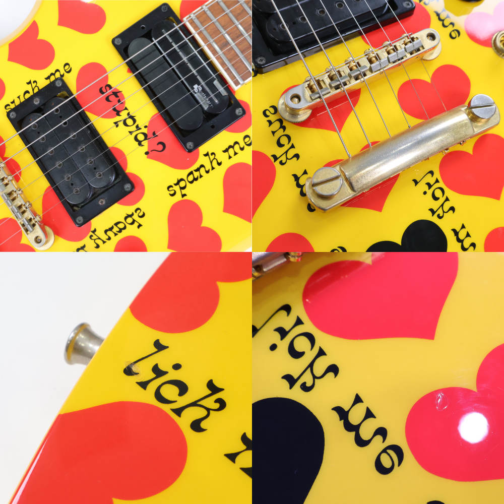 【中古】 BURNY by FERNANDES MG-145S HY hideモデル Yellow Heart イエローハート エレキギター 詳細画像