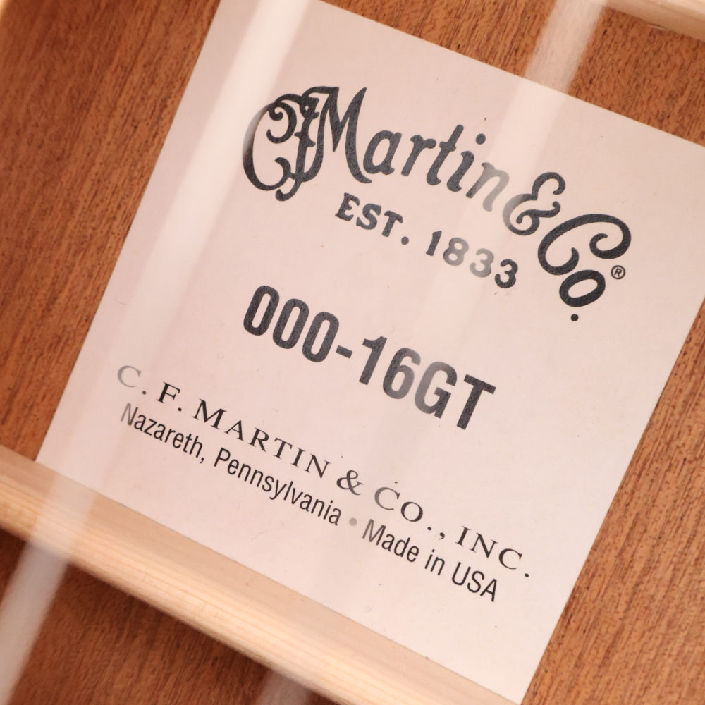 【中古】 アコースティックギター Martin 000-16GT 2015年製 オール単板 マーチン トップグロスフィニッシュ OOO-16GT 詳細画像