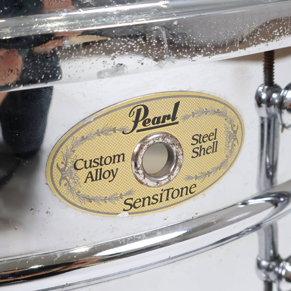 【中古】 スネアドラム パール Pearl SensiTone Steel Custom Alloy 14x5.5 スチールシェル 詳細画像