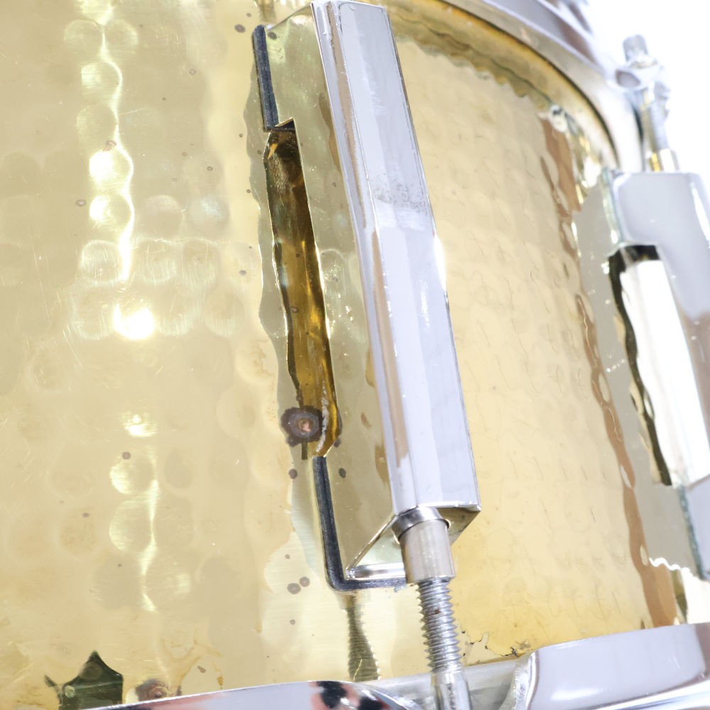 【中古】 スネアドラム パール Pearl BH-5214 Hammered Brass Shell 14x5.5 Made in Japan 詳細画像