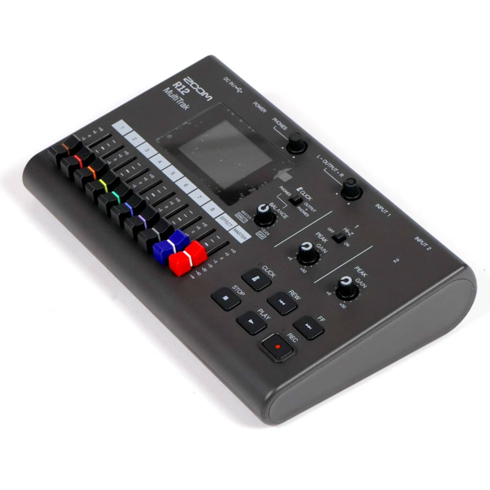 【中古】 ZOOM R12 マルチトラックレコーダー タッチ操作対応 8トラック仕様 右サイド