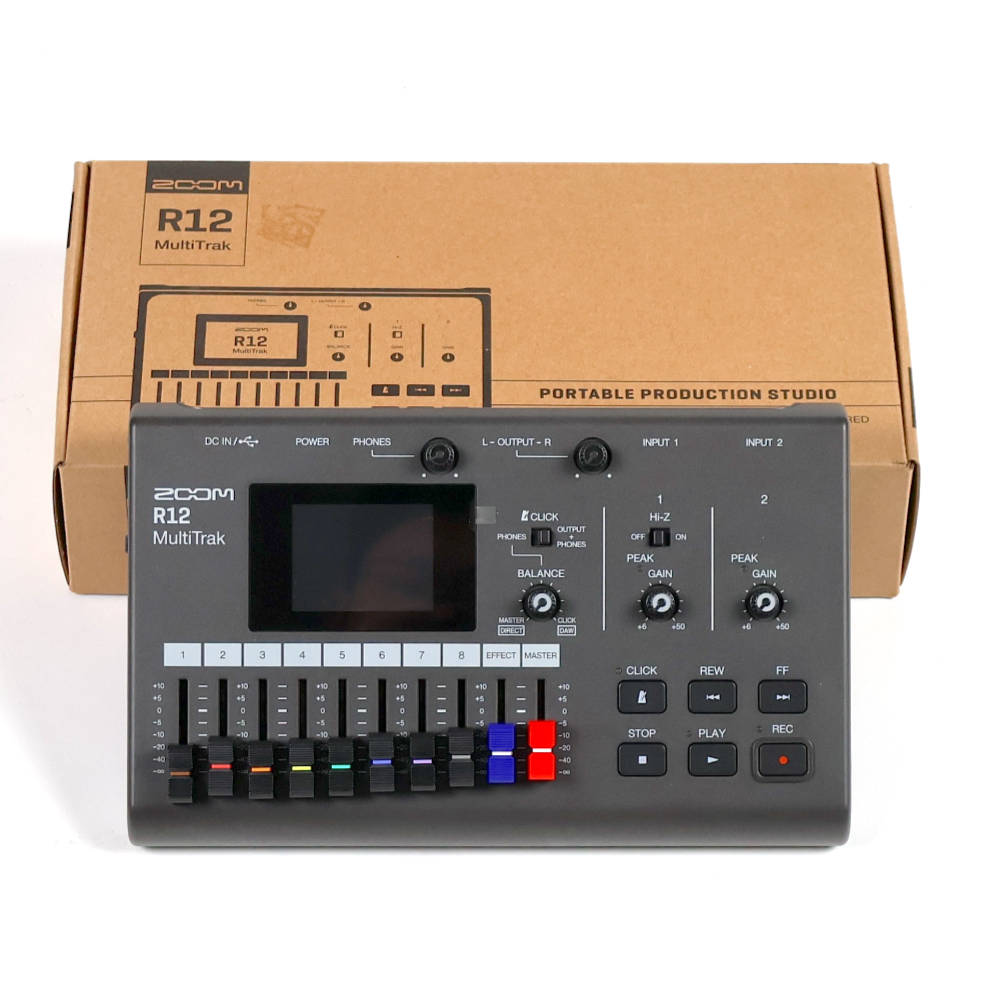 【中古】 ZOOM R12 マルチトラックレコーダー タッチ操作対応 8トラック仕様