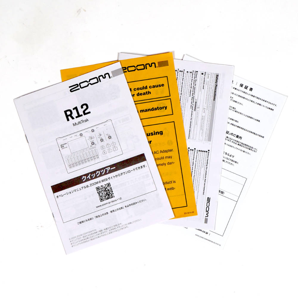 【中古】 ZOOM R12 マルチトラックレコーダー タッチ操作対応 8トラック仕様 付属品