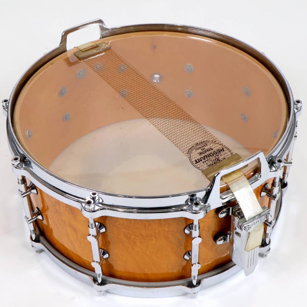 【中古】 スネアドラム タマ TAMA BE346 BIRD’S EYE ALL MAPLE SNARE DRUMS 14x6.5 Made in Japan 裏面