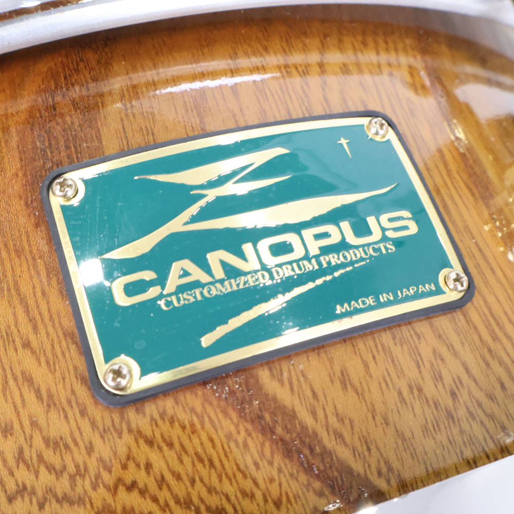 【中古】 スネアドラム カノウプス CANOPUS HS-1450 Zelkova Snare Drum 14x5 ゼルコバ 単板くりぬき胴スネア 詳細画像