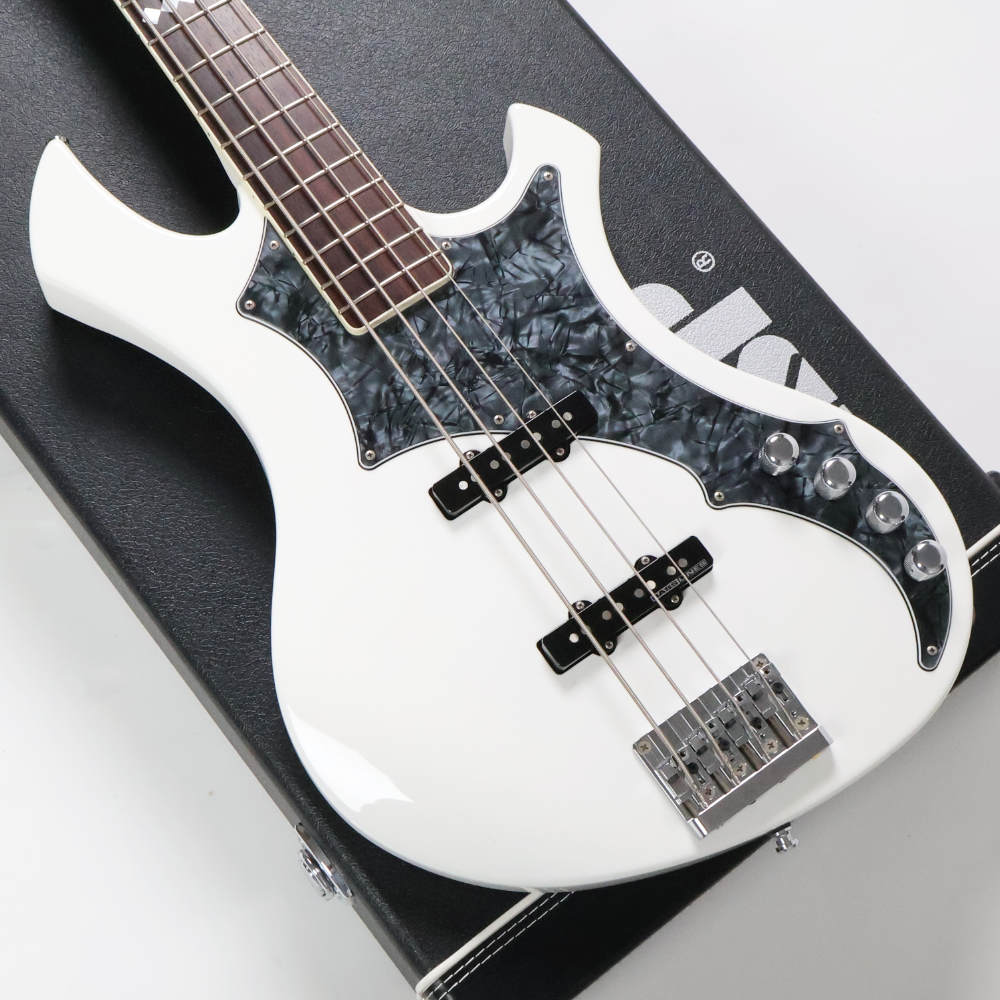 【中古】 エレキベース ESP RF-00SL Snow White the GazettE REITA Signature Model 2009年製 ガゼット REITAモデル フロントピックアップオリジナルと同等品へ交換 ボディ画像