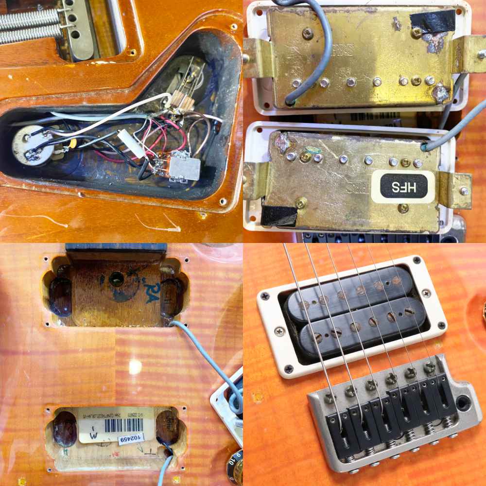 【中古】 エレキギター PRS Custom 24 10Top Orange 20th Anniversary Bird 2005年製 白濁あり 20周年記念モデル ポールリードスミス カスタム24 Paul Reed Smith 内部 