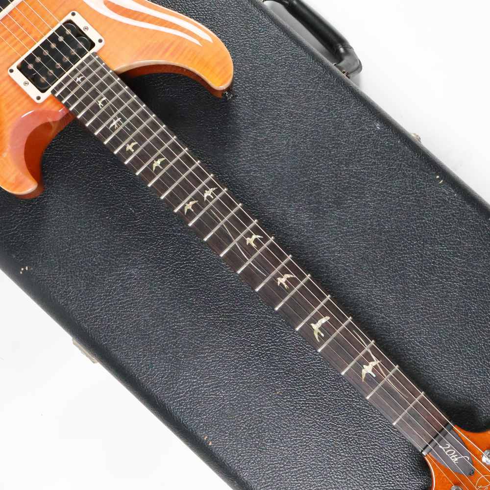 【中古】 エレキギター PRS Custom 24 10Top Orange 20th Anniversary Bird 2005年製 白濁あり 20周年記念モデル ポールリードスミス カスタム24 Paul Reed Smith ネック