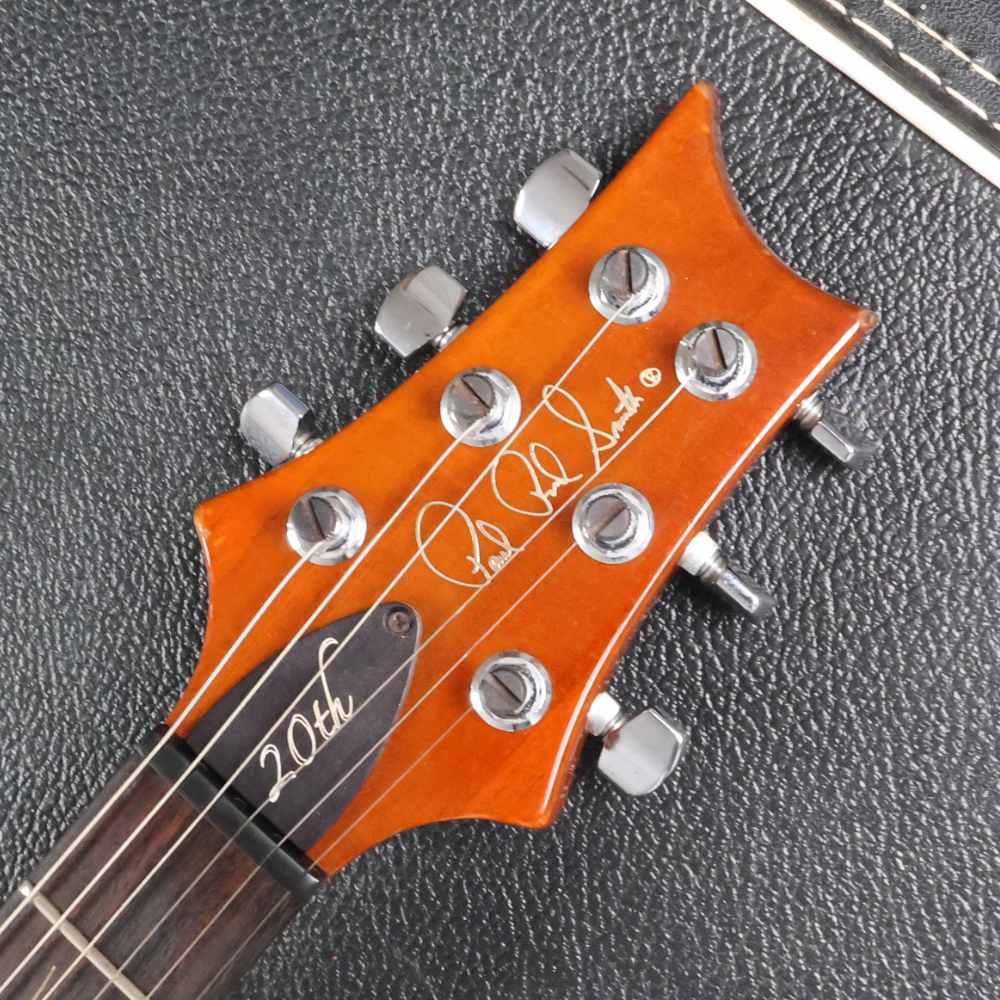 【中古】 エレキギター PRS Custom 24 10Top Orange 20th Anniversary Bird 2005年製 白濁あり 20周年記念モデル ポールリードスミス カスタム24 Paul Reed Smith ヘッド画像