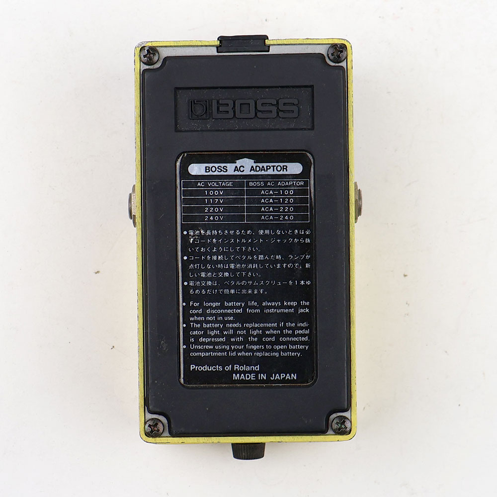 【中古】ターボオーバードライブ エフェクター BOSS OD-2 TURBO OverDrive Made in Japan ボス ギターエフェクター 裏面
