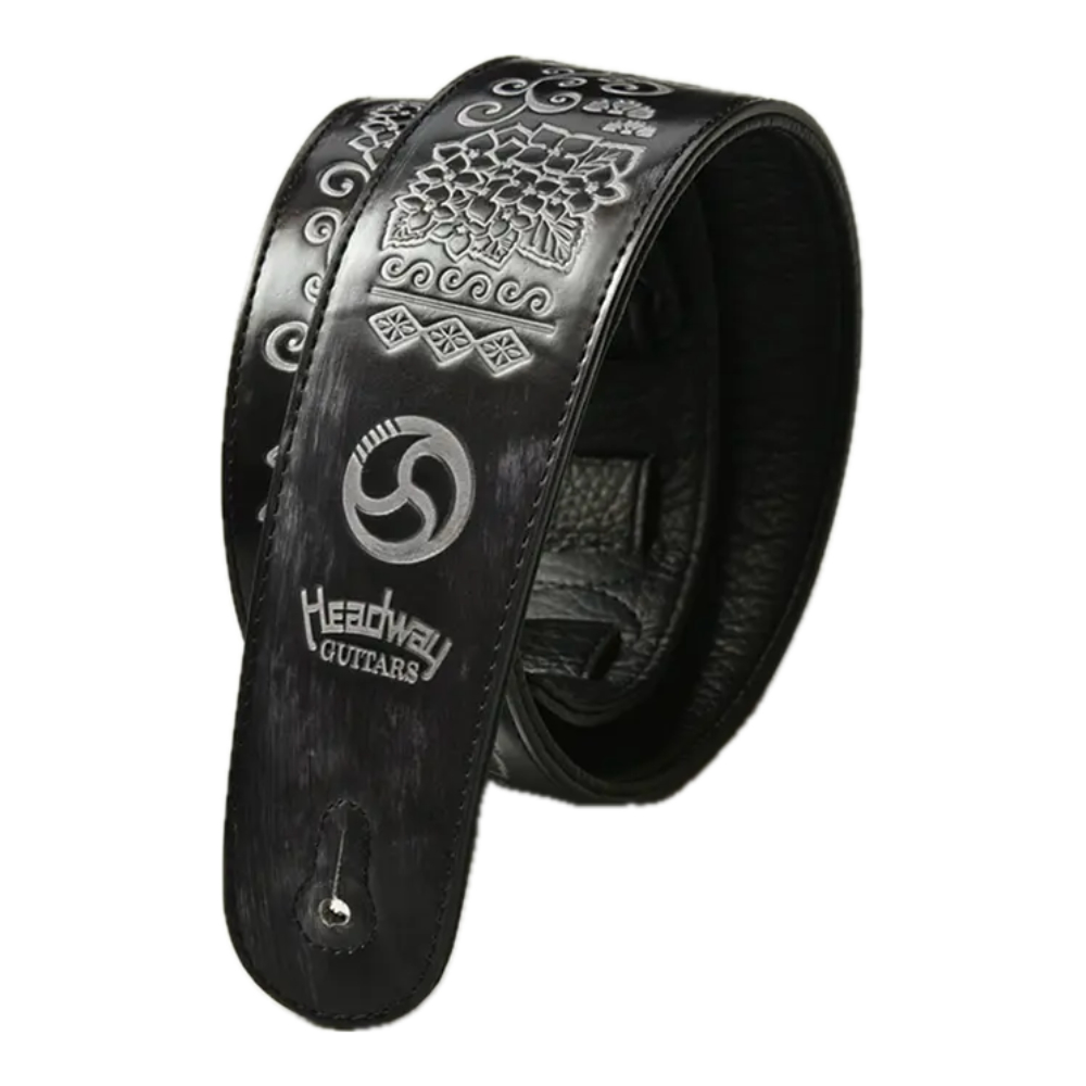 HEADWAY ヘッドウェイ HSP-OSAMURAISAN 紫黒 Black おさむらいさんシグネチャーモデル ギターストラップ
