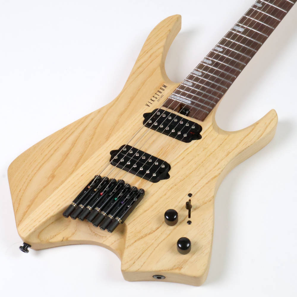 【訳あり】 VIKSTROM GUITARS VSMH-270 NTL アウトレット ヘッドレス ファンフレット 7弦ギター トップ