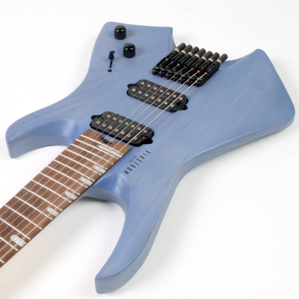【訳あり】 VIKSTROM GUITARS VSMH-270 PBL アウトレット ヘッドレス ファンフレット 7弦ギター カッタウェイ側