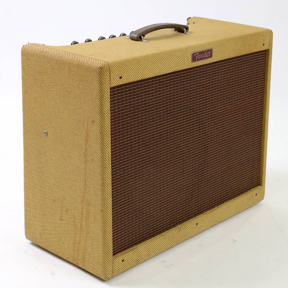 【中古】 ギターアンプ コンボ Fender Blues Deluxe Tweed フェンダー ブルースデラックス ツイード柄 真空管アンプ 左サイド