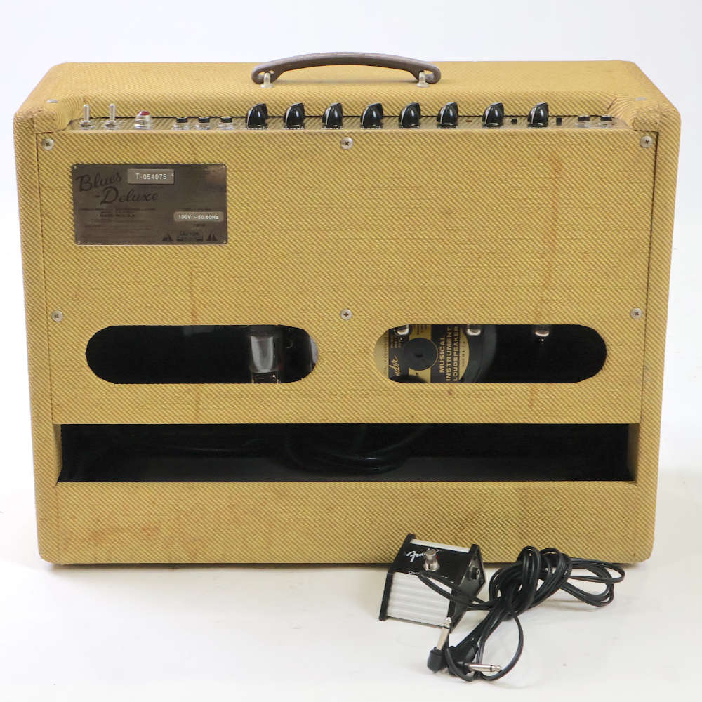 【中古】 ギターアンプ コンボ Fender Blues Deluxe Tweed フェンダー ブルースデラックス ツイード柄 真空管アンプ 背面