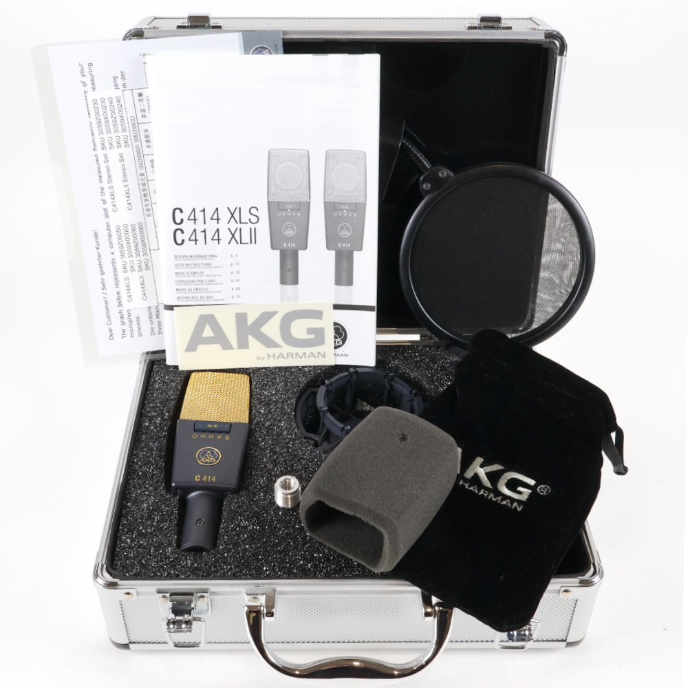 【中古】 AKG C414 XL II サイドアドレス型 コンデンサーマイクロホン 付属品