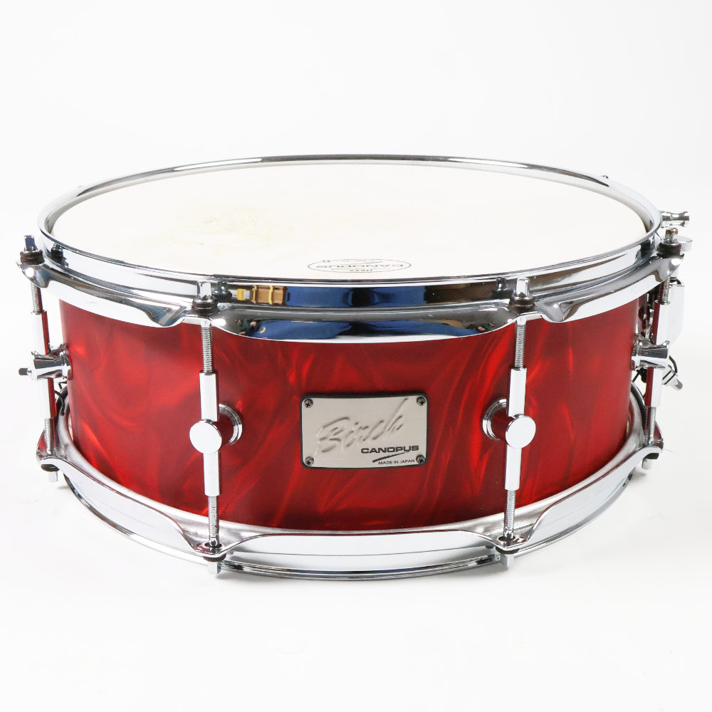 【中古】 スネアドラム カノウプス CANOPUS BR-1455 バーチシェル 14x5.5