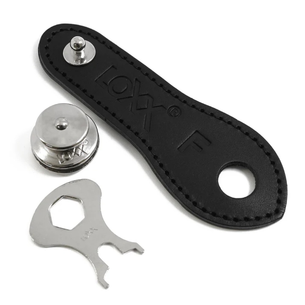LOXX LOXX Music Box Adapter“F” Black ギターストラップ レザーアダプター パッケージ