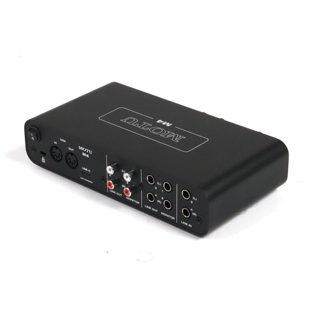 【中古】 オーディオインターフェイス MOTU M4 4in 4out USBオーディオインターフェイス リア斜めアングル画像