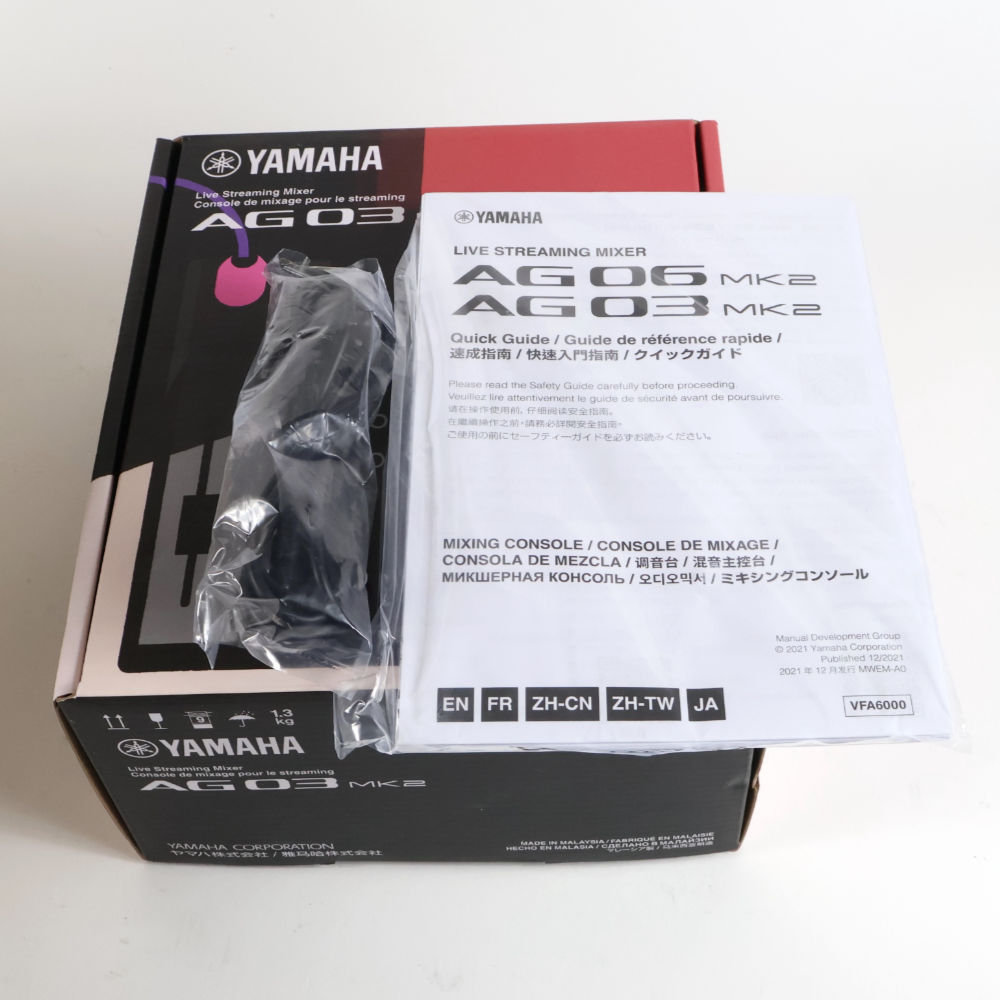 【中古】 ミキサー ヤマハ YAMAHA AG03 mk2 ライブストリーミングミキサー 箱画像