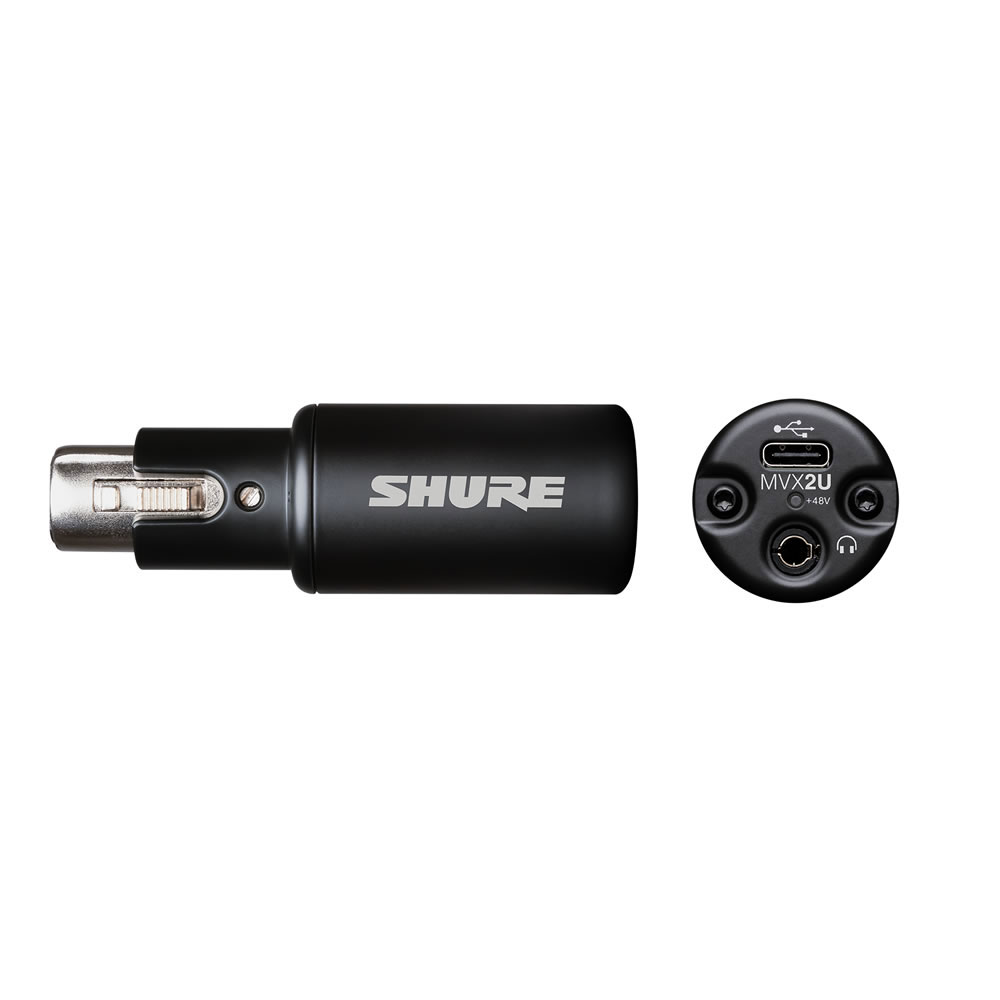 SHURE シュア MVX2U Gen2 デジタルオーディオインターフェース XLR端子マイク用インターフェイス ヘッドホン出力端子搭載 端子部