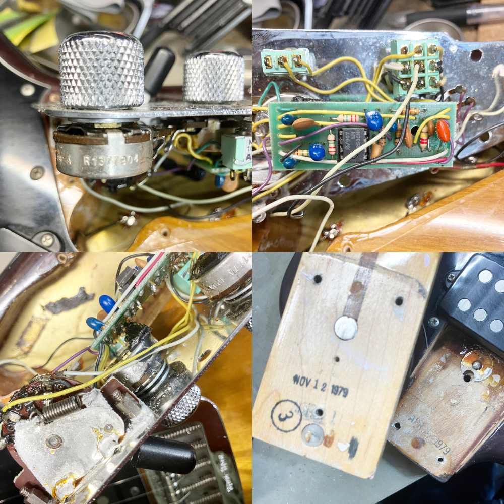 【中古】 MUSIC MAN ミュージックマン  SABER II セイバー Sunburst R 1979年製 エレキギター 内部 