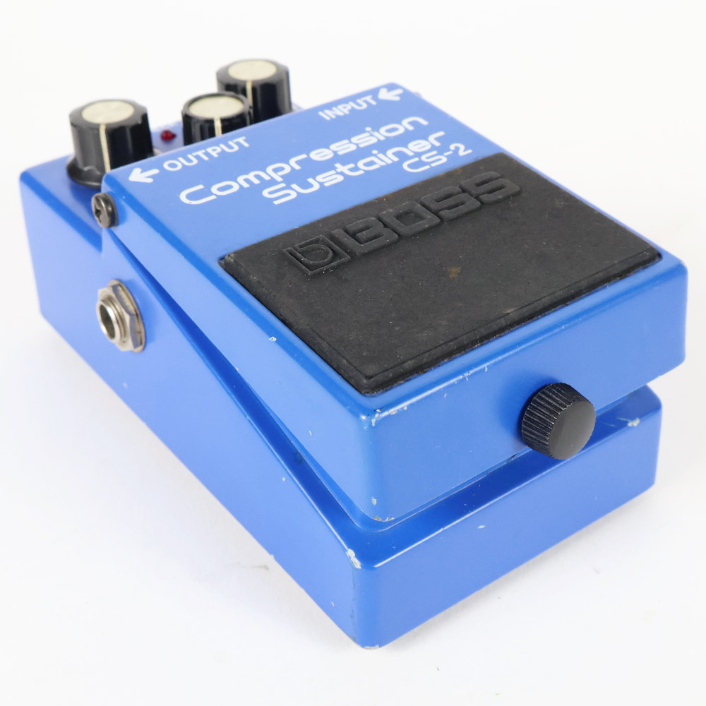 【中古】コンプレッサー エフェクター BOSS CS-2 Compression Sustainer Made in Japan ギターエフェクター 本体画像 斜め 2
