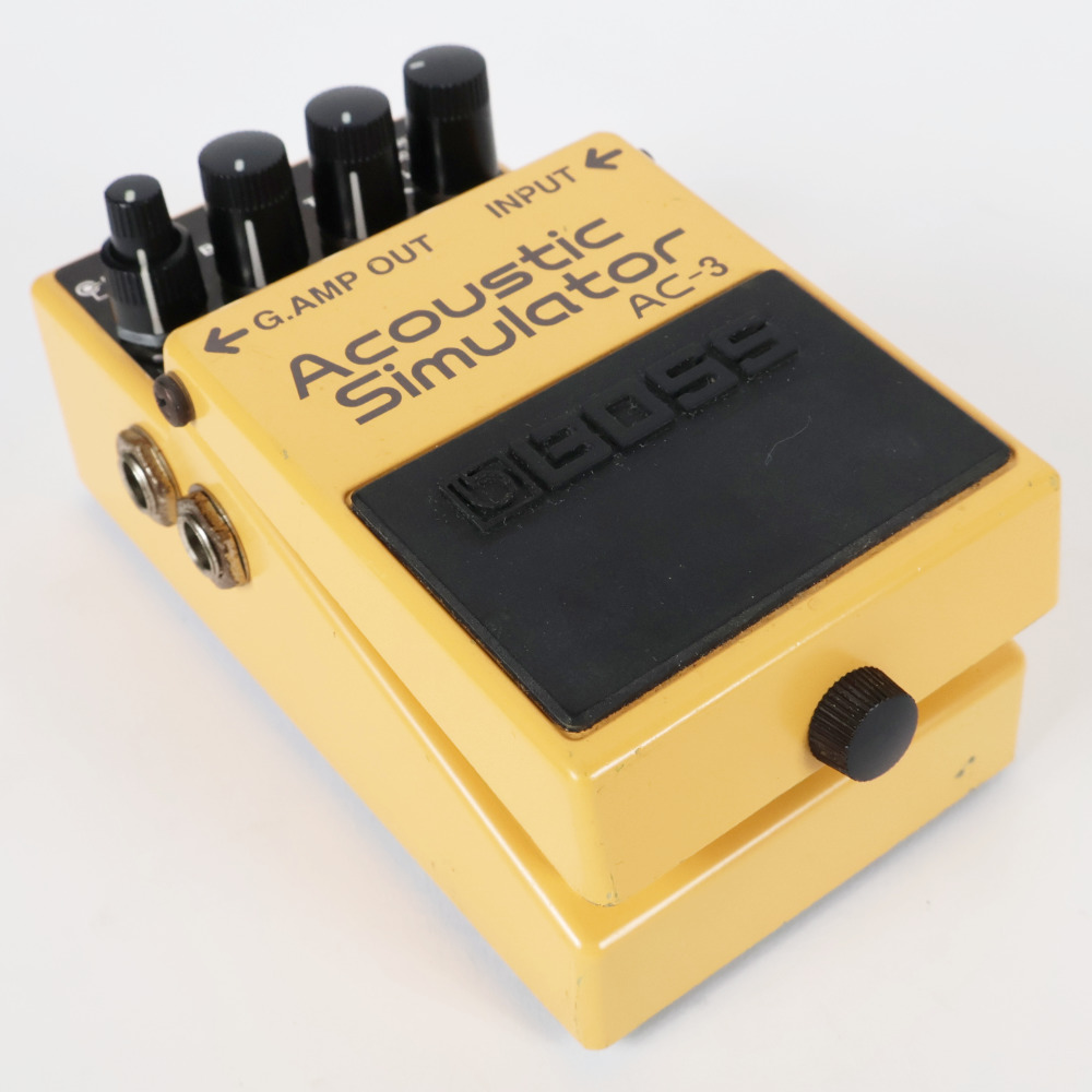 【中古】 アコースティックシミュレーター エフェクター BOSS AC-3 Acoustic Simulator ギターエフェクター 本体画像 斜め 