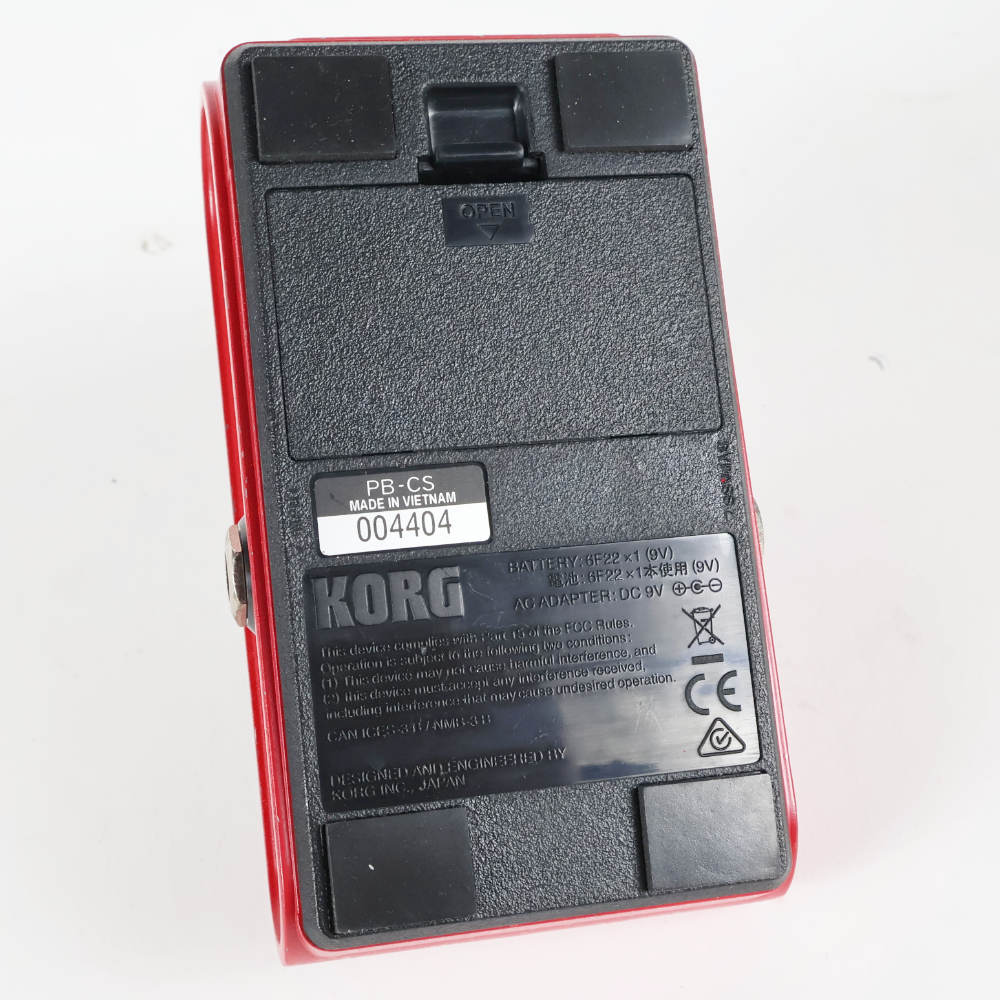 【中古】 チューナー KORG PB-CS Pitchblack Custom RED ギターチューナー ピッチブラックカスタム 本体画像 裏
