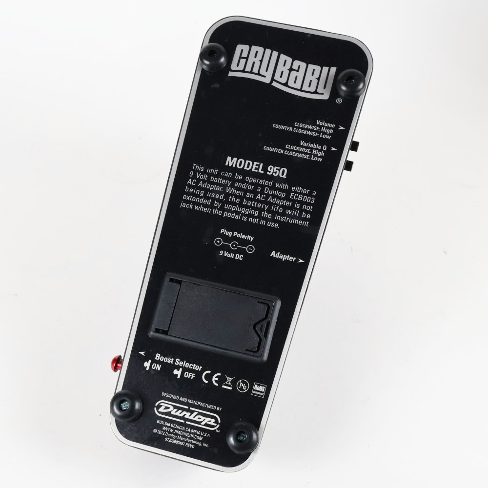 【中古】 ワウペダル JIM DUNLOP model 95Q cry baby 本体画像 裏 