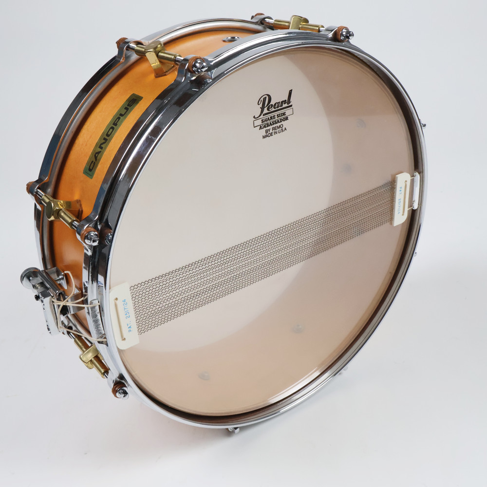 【中古】 スネアドラム カノウプス CANOPUS Maple Shell 14x5 初期モデル スネアサイド