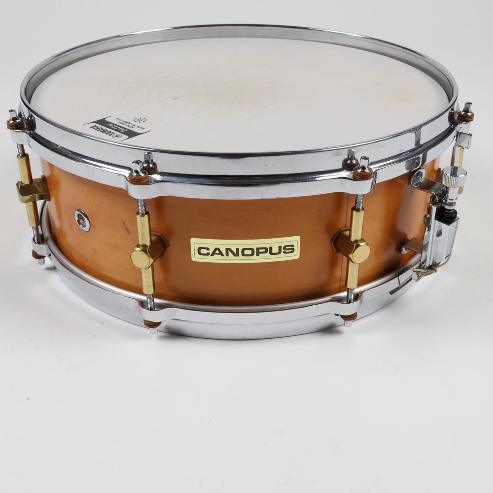 【中古】 スネアドラム カノウプス CANOPUS Maple Shell 14x5 初期モデル アングル