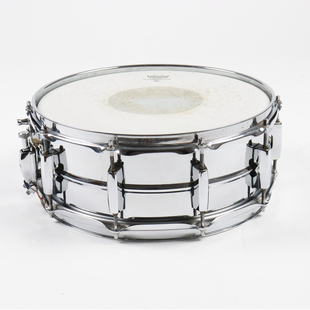 【中古】 スネアドラム パール Pearl SensiTone Steel Custom Alloy 14x5.5 スチールシェル スネアサイド