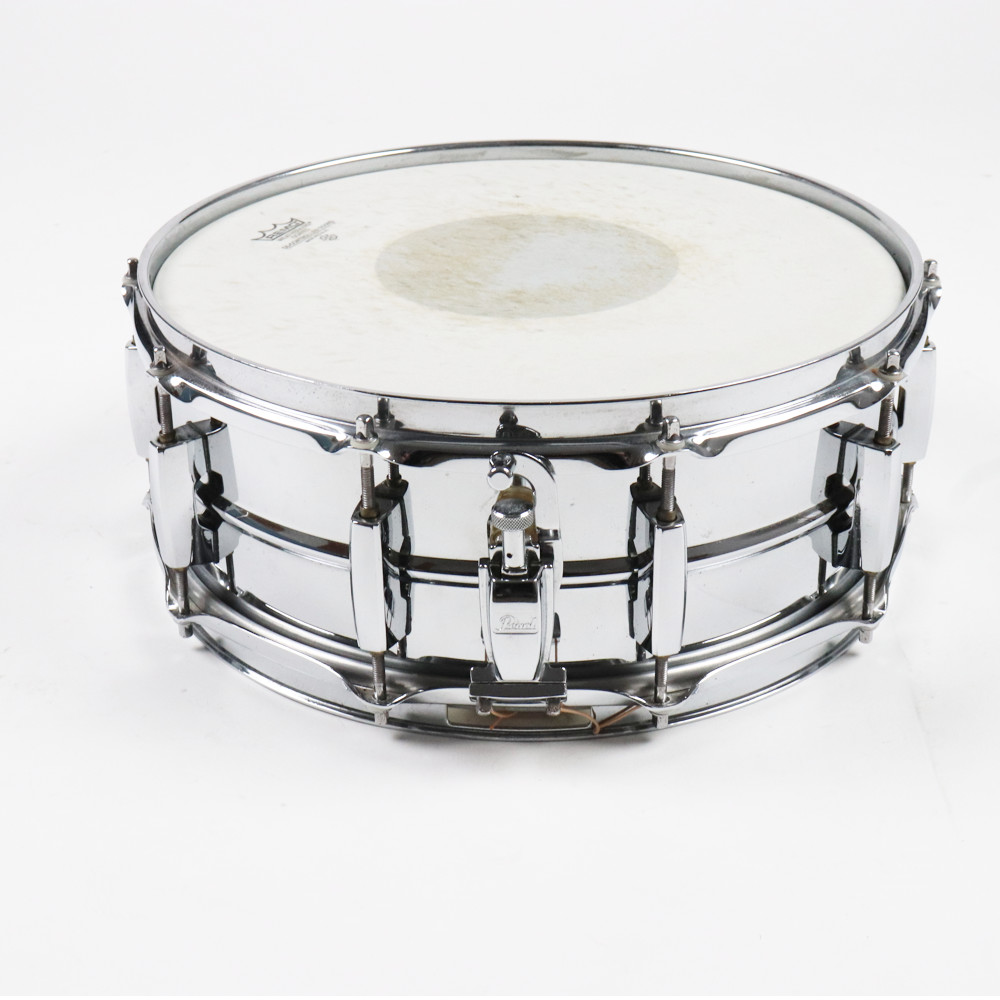 【中古】 スネアドラム パール Pearl SensiTone Steel Custom Alloy 14x5.5 スチールシェル ストレイナー