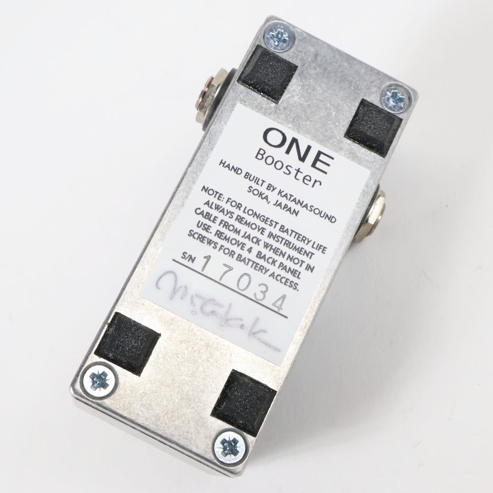 【中古】 ブースター KATANA SOUND 壱 ONE Booster カタナサウンド ギターエフェクター 本体画像 裏 