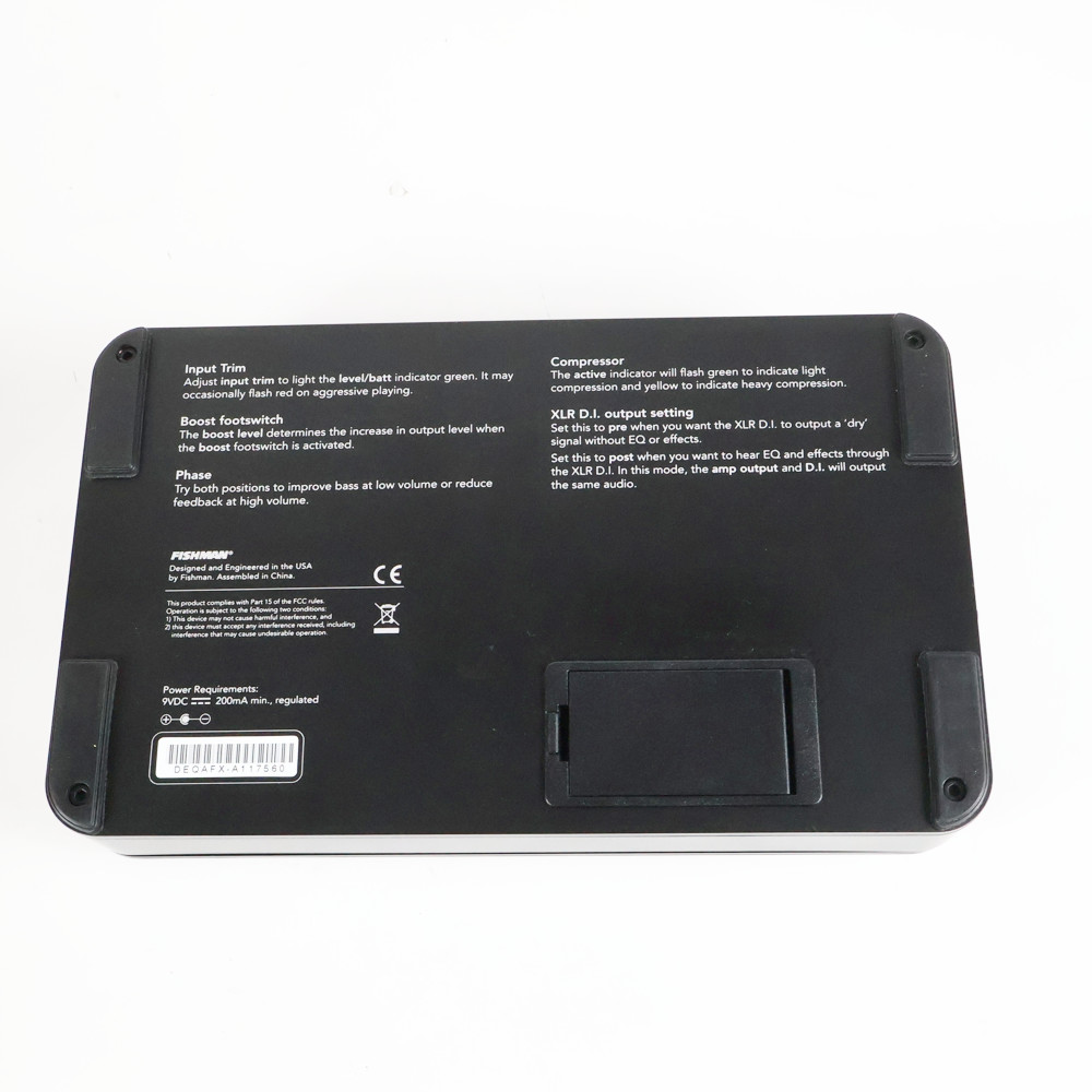 【中古】 Fishman ToneDEQ Preamp EQ プリアンプ 裏面