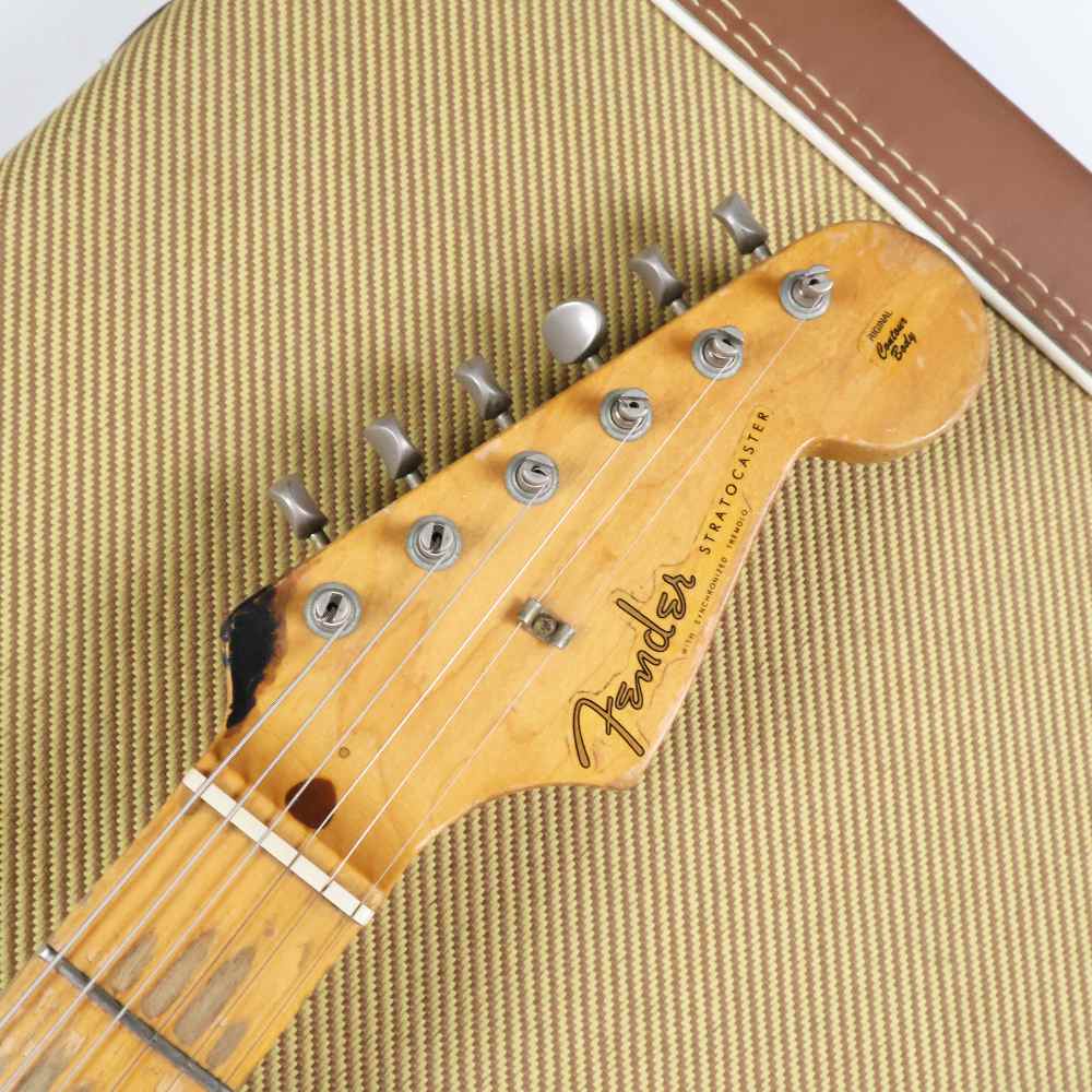 【中古】 エレキギター Fender Custom Shop 1956 Stratocaster Closet Classic Mod. 1999年製 Vintage Noiselessピックアップへ交換 プライベートレリック ヘビーレリック風 フェンダー ストラトキャスター ヘッド画像