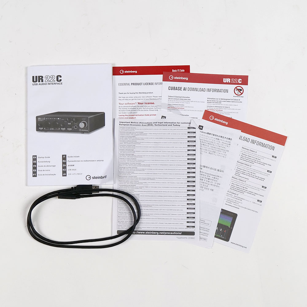 【中古】 オーディオインターフェイス Steinberg UR22C スタインバーグ USBオーディオインターフェース 付属品