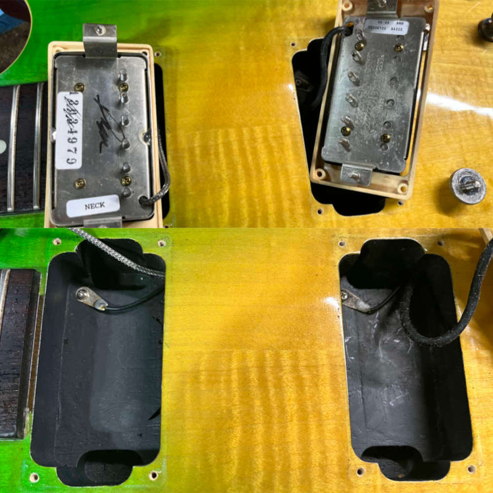 【中古】 エレキギター ESP 助六 IGUANA 2013年製 KEN YOKOYAMA Signature Model イグアナ 横山健 Hi-STANDARD ピックアップ、キャビティ