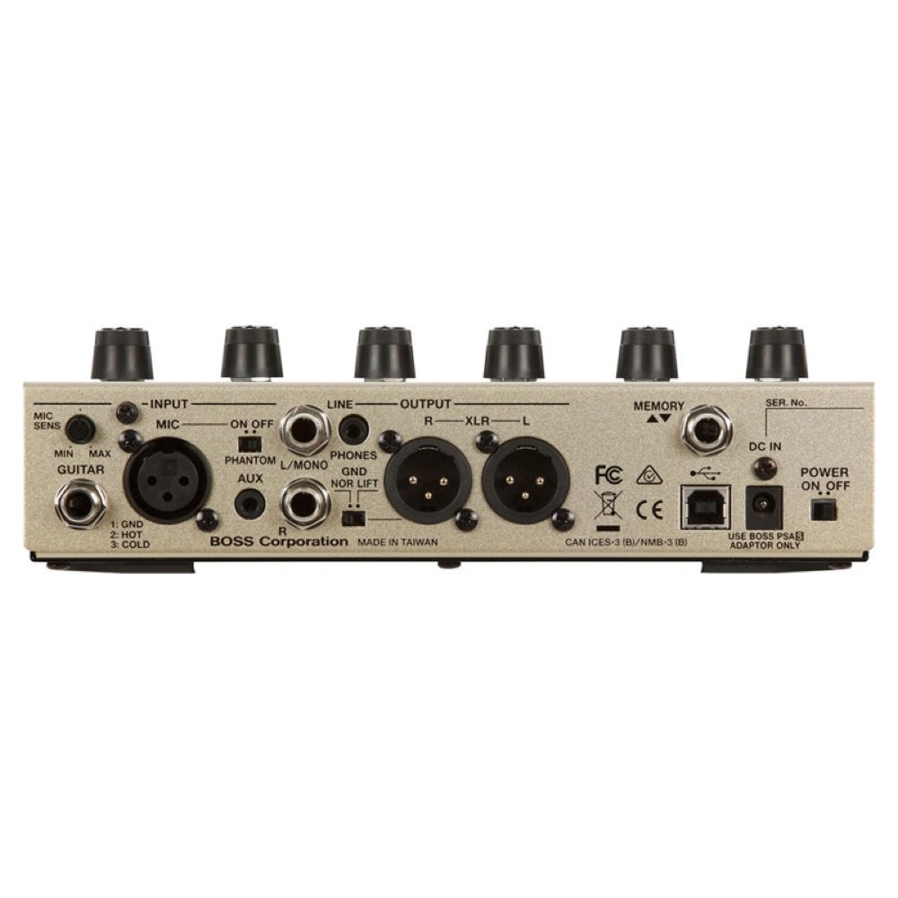 【訳あり】 BOSS VE-8 Acoustic Singer ギター＆ボーカル用エフェクター アウトレット 本体画像 裏 