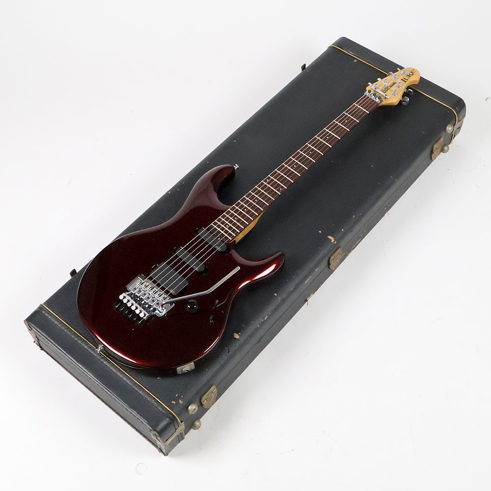 【中古】 エレキギター Music Man Luke 1 Pearl Red 1994年製 初代Steve Lukather Signature Model EMGピックアップ フロイドローズブリッジ搭載
