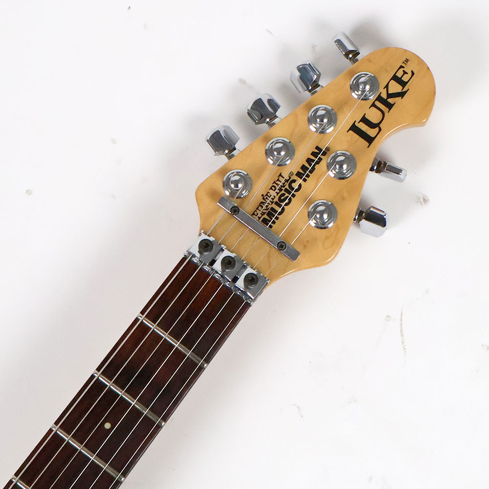 【中古】 エレキギター Music Man Luke 1 Pearl Red 1994年製 初代Steve Lukather Signature Model EMGピックアップ フロイドローズブリッジ搭載 ヘッド